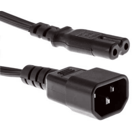 Brinnova 6FT IEC60320 C14 to IEC60320 C5 Power Cord, SJT 250V/2.5A, Black 2.5amp - Brinnova