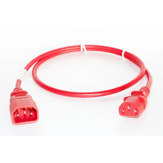 Brinnova 3FT IEC60320 C14 To IEC60320 C13 Power Cord, SVT 250V/10A, Red - Brinnova