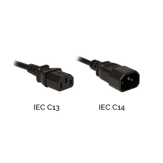 Brinnova 1FT IEC60320 C14 To IEC60320 C13 Power Cord, SVT 250V/10A, Black - Brinnova