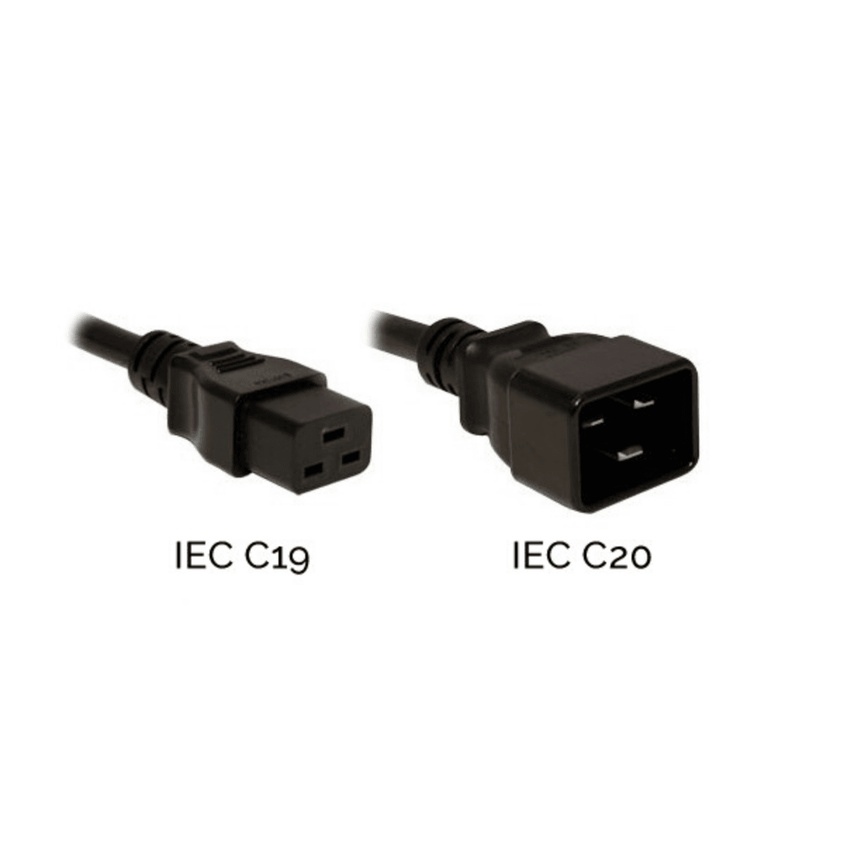 Brinnova 15FT IEC60320 C20 To IEC60320 C19 Power Cord, SJT 250V/20A, Black - Brinnova